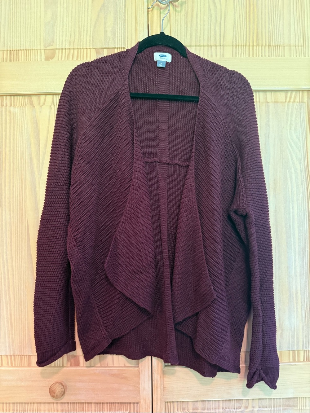 Old Navy Burgundy Open-Front Knit Cardigan